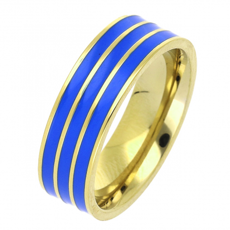 PIERŚCIONEK POZŁACANY 6 MM S. STEEL TTM XUPING 59791