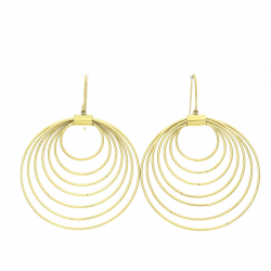 KOLCZYKI POZŁACANE 55/38 MM S. STEEL TTM XUPING 59844