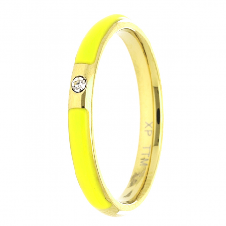 PIERŚCIONEK POZŁACANY 3 MM S. STEEL TTM XUPING 59959