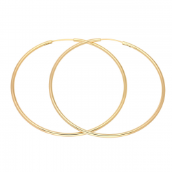 KOLCZYKI POZŁACANE 65/2 MM ZŁOTE KOŁA XUPING 60100