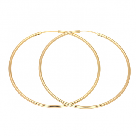 KOLCZYKI POZŁACANE 65/2 MM ZŁOTE KOŁA XUPING 60100