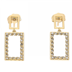 KOLCZYKI POZŁACANE 27/11 MM ELEGANCE XUPING 60186