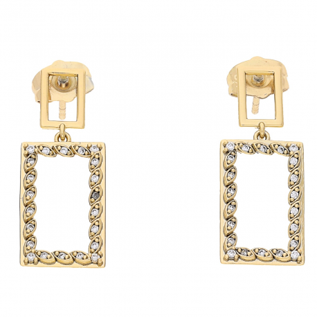 KOLCZYKI POZŁACANE 27/11 MM ELEGANCE XUPING 60186