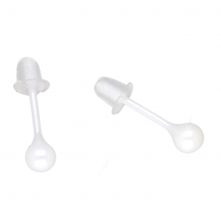 KOLCZYKI CERAMICZNE 4 MM BIAŁE TTM XUPING 60291