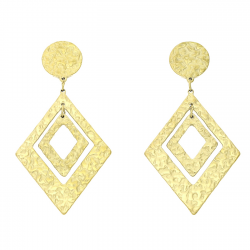 KOLCZYKI POZŁACANE 50/26 MM S. STEEL TTM XUPING 60317