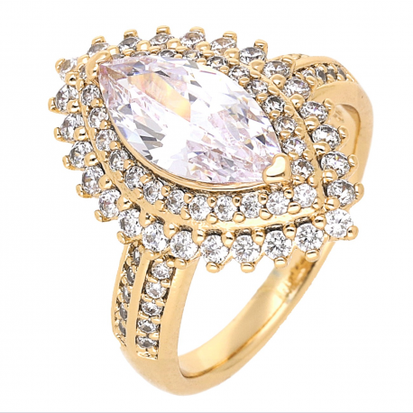 PIERŚCIONEK POZŁACANY 20 MM LUXURY XUPING 60345