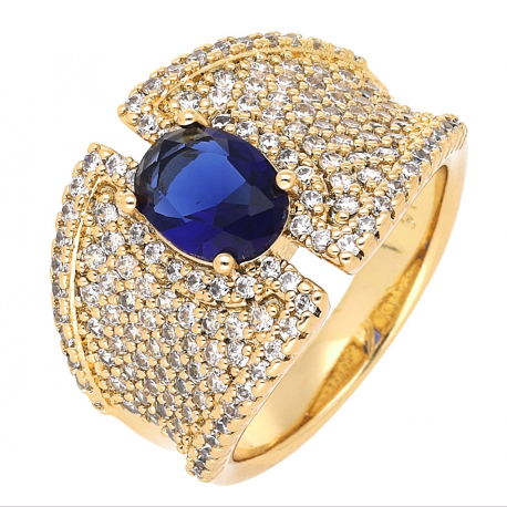 PIERŚCIONEK POZŁACANY 15 MM LUXURY XUPING 60351