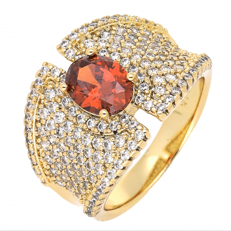 PIERŚCIONEK POZŁACANY 15 MM LUXURY XUPING 60352