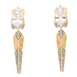 KOLCZYKI POZŁACANE 41/8 MM DIAMOND ELEGANCE XUPING 60409