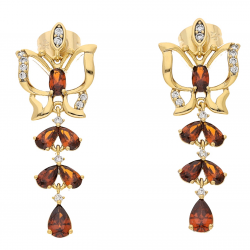 KOLCZYKI POZŁACANE 40/14 MM ELEGANCE XUPING 60426