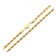ŁAŃCUSZEK POZŁACANY 60 CM 3,4 MM KORDEL XUPING 60639