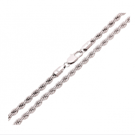 ŁAŃCUSZEK PLATYNOWANY 60 CM 3,4 MM KORDEL XUPING 60640