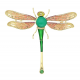 BROSZKA POZŁACANA 87/93 MM LUXURY BUTTERFLY XUPING 60637