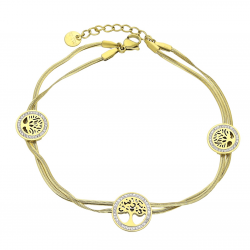 BRANSOLETKA POZŁACANA 20+3 CM S. STEEL TTM XUPING 60565