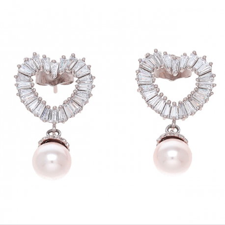 KOLCZYKI PLATYNOWANE 29/17 MM LUXURY XUPING 60691