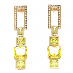 KOLCZYKI POZŁACANE 51/10 MM LUXURY XUPING 60696