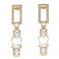 KOLCZYKI POZŁACANE 51/10 MM LUXURY XUPING 60697