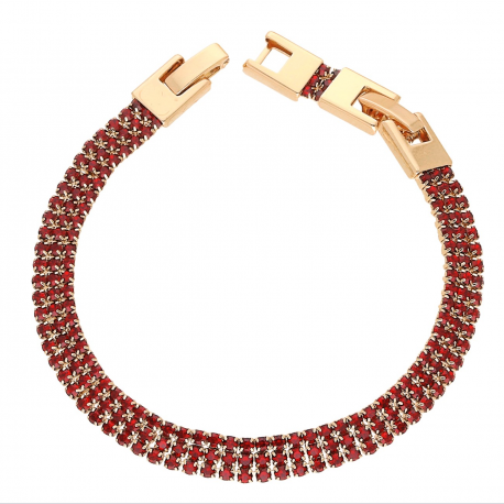 BRANSOLETKA POZŁACANA 18,5-16 CM 6 MM GRANATY XUPING 60759