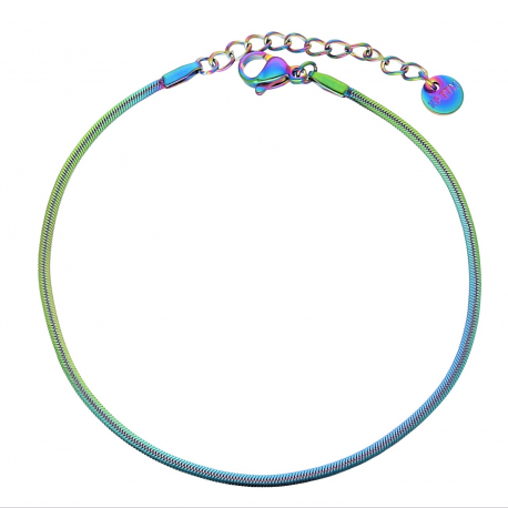 BRANSOLETKA PETROL 18+3 CM 1,6 MM S. STEEL TTM XUPING 60842