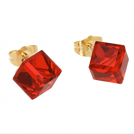 KOLCZYKI POZŁACANE 12/10 MM SIAM CRYSTAL XUPING 61058
