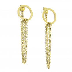 KOLCZYKI POZŁACANE 52/15 MM S. STEEL TTM XUPING 61158