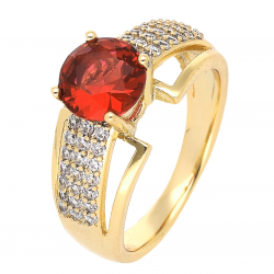 PIERŚCIONEK POZŁACANY 9 MM RUBINOWA ELEGANCJA XUPING 61211