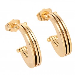 KOLCZYKI POZŁACANE 20/4 MM ZŁOTE KOŁA XUPING 61299