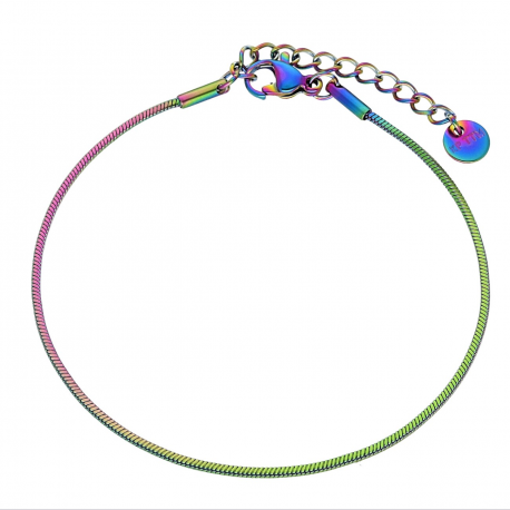 BRANSOLETKA PETROL 17+3 CM 1,3 MM S. STEEL TTM XUPING 61522