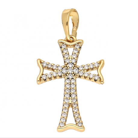 ZAWIESZKA POZŁACANA 32/16 MM KRZYŻYK XUPING 61663