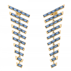 KOLCZYKI POZŁACANE 67/25 MM LUXURY CRYSTAL XUPING 61957