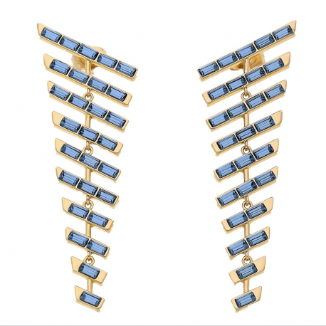 KOLCZYKI POZŁACANE 67/25 MM LUXURY CRYSTAL XUPING 61957