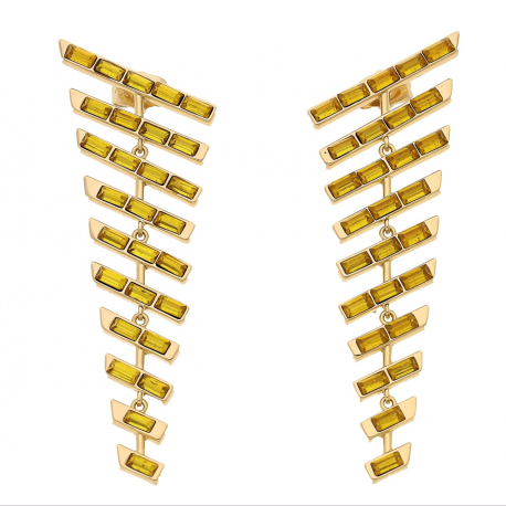 KOLCZYKI POZŁACANE 67/25 MM LUXURY CRYSTAL XUPING 61959