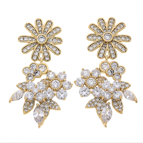 KOLCZYKI POZŁACANE 44/23 MM LUXURY XUPING 61978