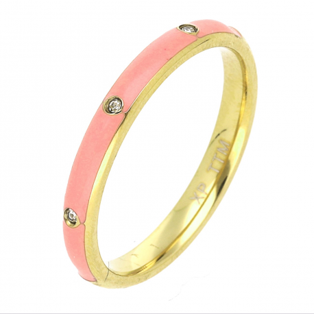 PIERŚCIONEK POZŁACANY 3 MM S. STEEL TTM XUPING 62004