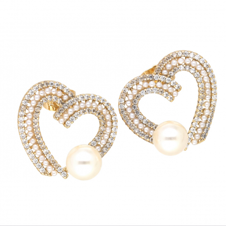 KOLCZYKI POZŁACANE 21/24 MM LUXURY XUPING 62020