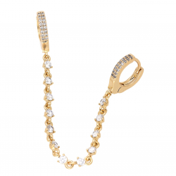 KOLCZYKI POZŁACANE 99/25 MM NA DWIE DZIURKI XUPING 62021