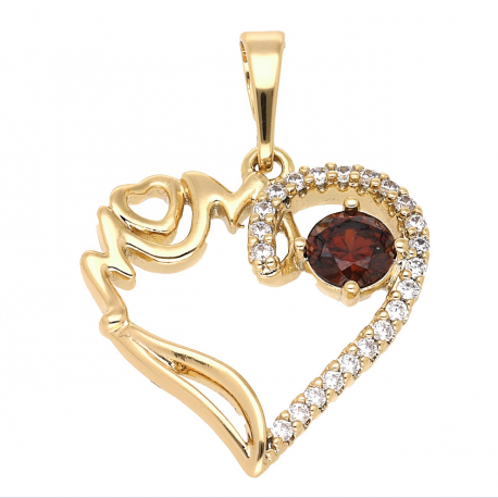 ZAWIESZKA POZŁACANA 28/20 MM MOTHER'S HEART XUPING 62088