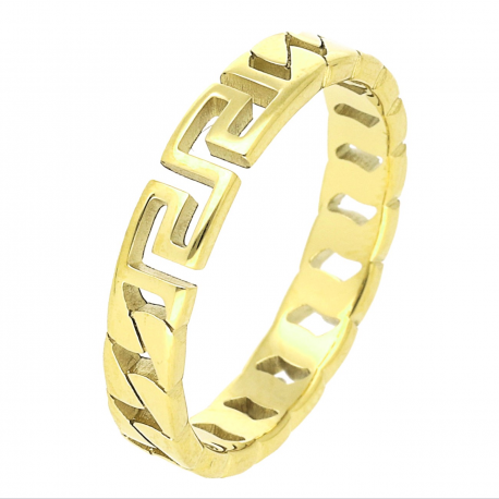 PIERŚCIONEK POZŁACANY 4 MM S. STEEL TTM XUPING 62291