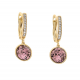 KOLCZYKI POZŁACANE 27/10 ROSE CRYSTAL XUPING 62313