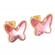 KOLCZYKI POZŁACANE 12/14 MM ROSE CRYSTAL XUPING 62718
