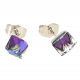 KOLCZYKI PLATYNOWANE 8 MM VITRAIL CUBE CRYSTAL XUPING 62744