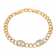 BRANSOLETKA POZŁACANA 19,5-17 CM 10 MM LUXURY XUPING 62813