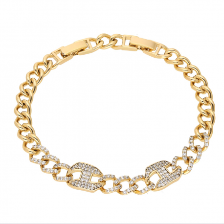 BRANSOLETKA POZŁACANA 19,5-17 CM 10 MM LUXURY XUPING 62813