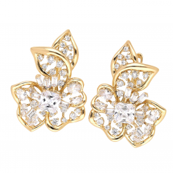 KOLCZYKI POZŁACANE 33/24 MM LUXURY XUPING 62836