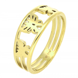 PIERŚCIONEK POZŁACANY 9 MM S. STEEL TTM XUPING 62839