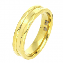 PIERŚCIONEK POZŁACANY 4,5 MM S. STEEL TTM XUPING 62976