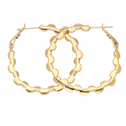 KOLCZYKI POZŁACANE 40/2 MM ZŁOTE KOŁA XUPING 63104