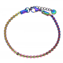 BRANSOLETKA PETROL 17+3 CM 3 MM S. STEEL TTM XUPING 63231