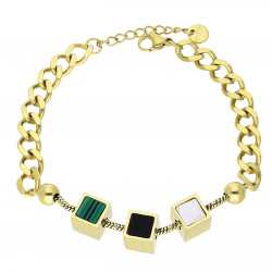 BRANSOLETKA POZŁACANA 18+3 CM 8 MM S. STEEL TTM XUPING 63243