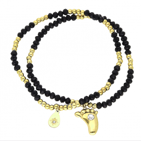 DWIE BRANSOLETKI POZŁACANE S. STEEL TTM XUPING 63250